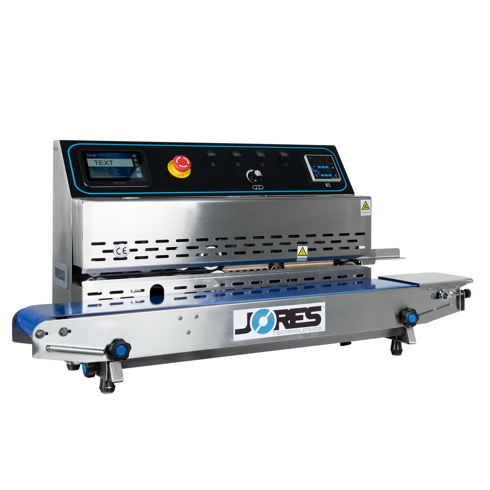 Selladora Banda Continua 800 con Codificador Ink Jet Horizontal